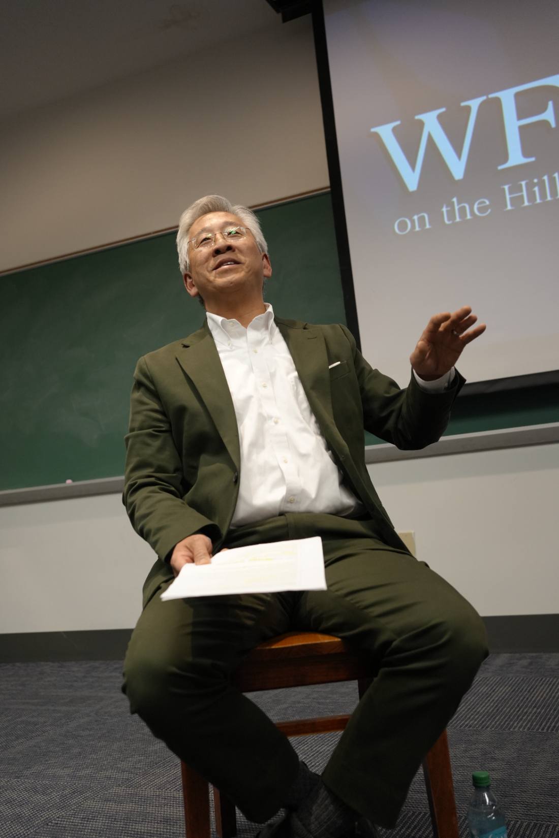 A speaker at WFI on the Hilltop